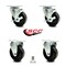 Service Caster 4 Inch Phenolic Wheel Swivel Top Plate Caster Set with 2 Brake 2 Rigid SCC SCC-20S414-PHR-TLB-TP2-2-R-2 - alternate 5